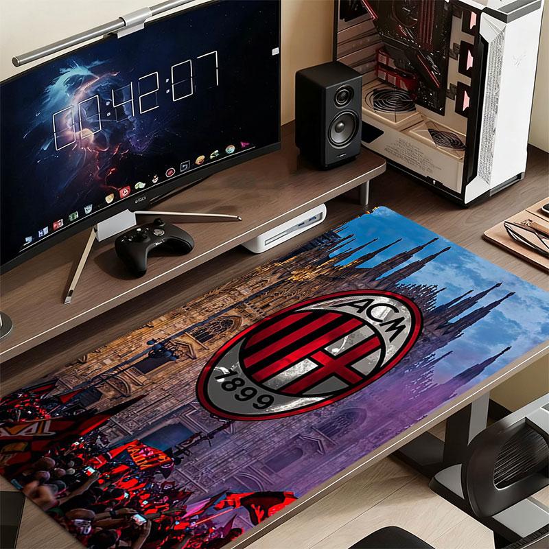 AC Milan Players Mouse Pad, Large Gaming Desk Mat, Non-slip XXL Mousepad for Laptop & Tablet, Mini PC Playmat with Stitched Edges
