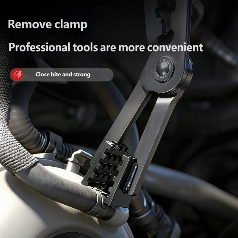 Heavy Duty Straight/Bend Hose Clamp Pliers with Locking Device for Quick Removal Installation Hard To Reach Hose Clamps