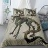 Dragon Duvet Cover King Queen Japanese Exotic Bedding Set Ancient Mythical Animal Comforter Cover 2/3pcs Polyester Quilt Cover