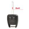 jingyuqin 10pcs 2/3Buttons Auto Remote Key Shell for Vauxhall Opel Astra Zafira Omega Vectra Car Fob Case HU43 YM28 HU46 HU100