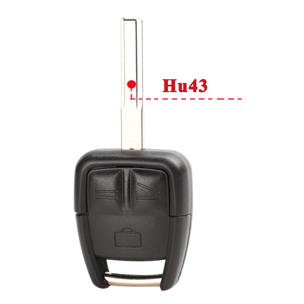 jingyuqin 10pcs 2/3Buttons Auto Remote Key Shell for Vauxhall Opel Astra Zafira Omega Vectra Car Fob Case HU43 YM28 HU46 HU100