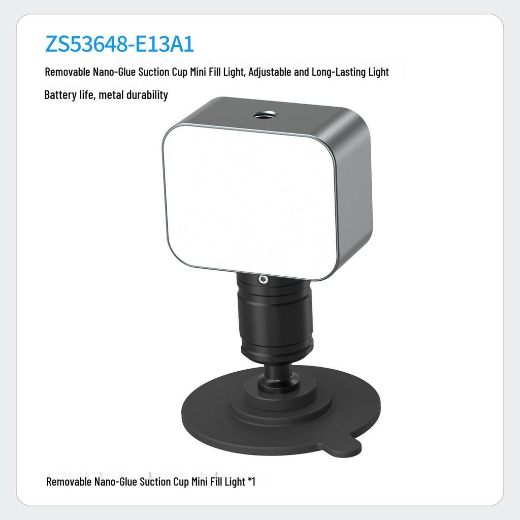 Compact Rechargeable Fill Light with Adjustable Brightness for Mobile Live Streaming and Selfies