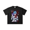 260 GSM Double Yarn 32 Count 100% Cotton Evangelion V7 Rei Print Unisex Heavy Cotton T Shirt
