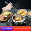 Stainless Steel Deep Fryer Deep Fryer Pot Thermometer Stainless Steel Cover Filter
