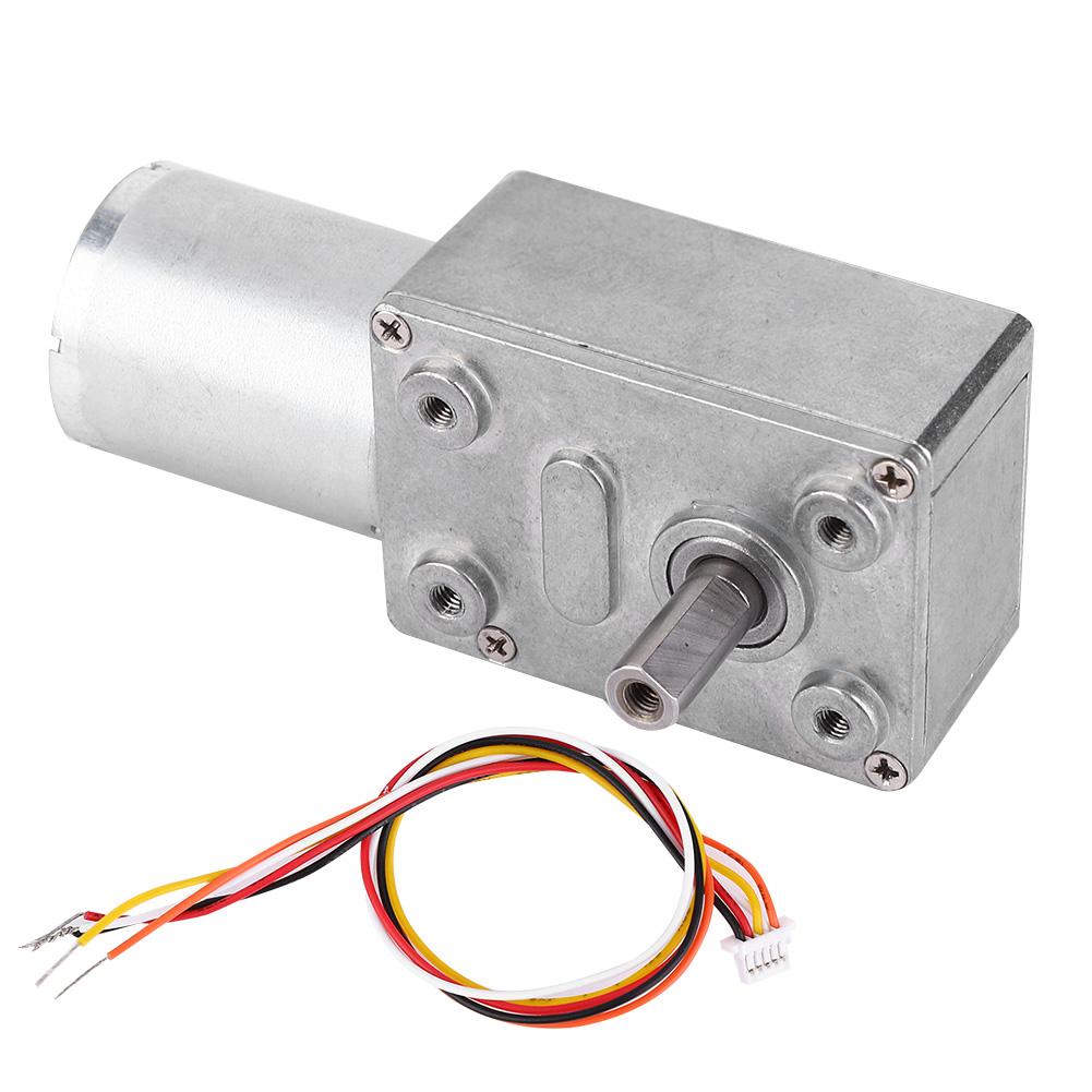 DC 12 24V Brushless Worm Motor Speed Reduction Gear Motor 4 150Rpm(12V 90RPM)