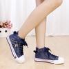 Women's Denim High-top Canvas Shoes Casual Shoes Spring and Autumn New Retro Large Size Board Shoes