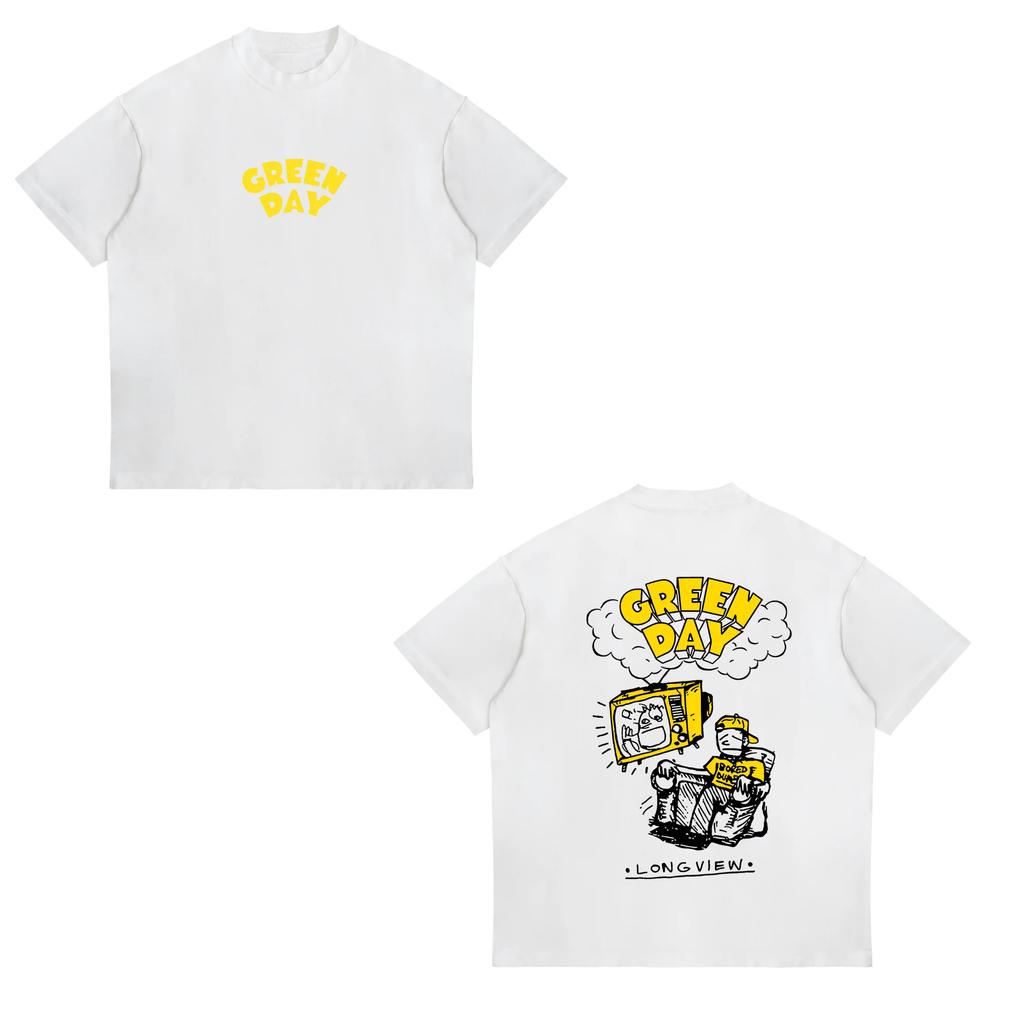 Punk Rock Band Green Day Dookie Graphic T Shirts Unisex Women Gothic Vintage Short Sleeve Tshirt Fashion Casual Oversized Tshirts