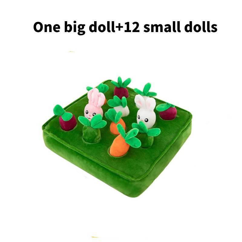 Carrot Baby Play Pulling Plush Toy Cute Preschool Enlightenment Doll Rabbit