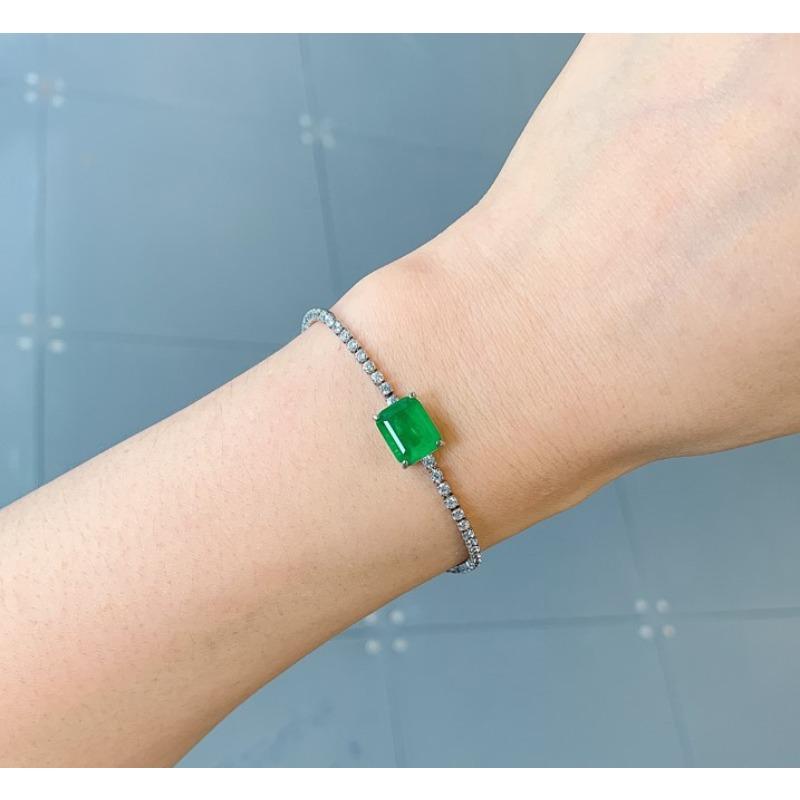 Jewelry Simulation Emerald Bracelet Imitation Paraiba Bracelet