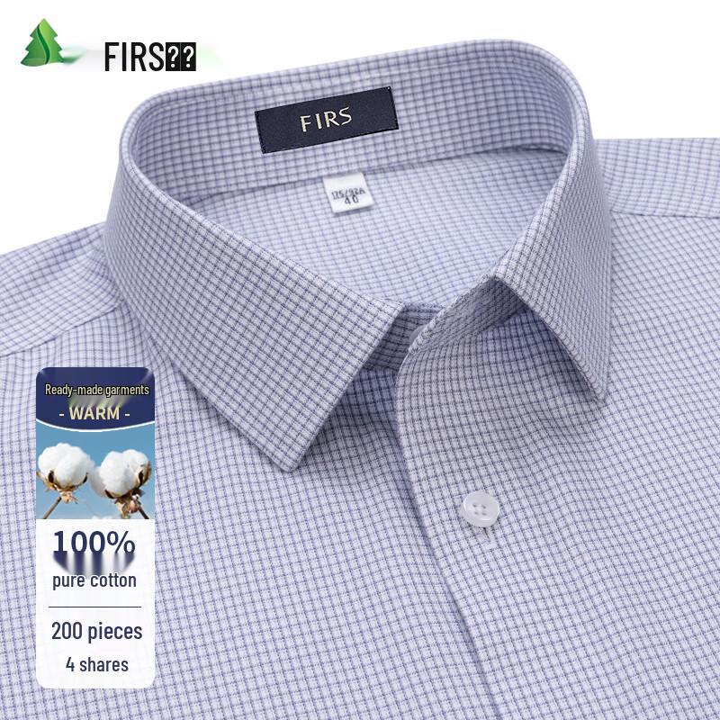 FIRS Men's 200-Count 4-Ply DP Wrinkle-Free Long Sleeve Shirt