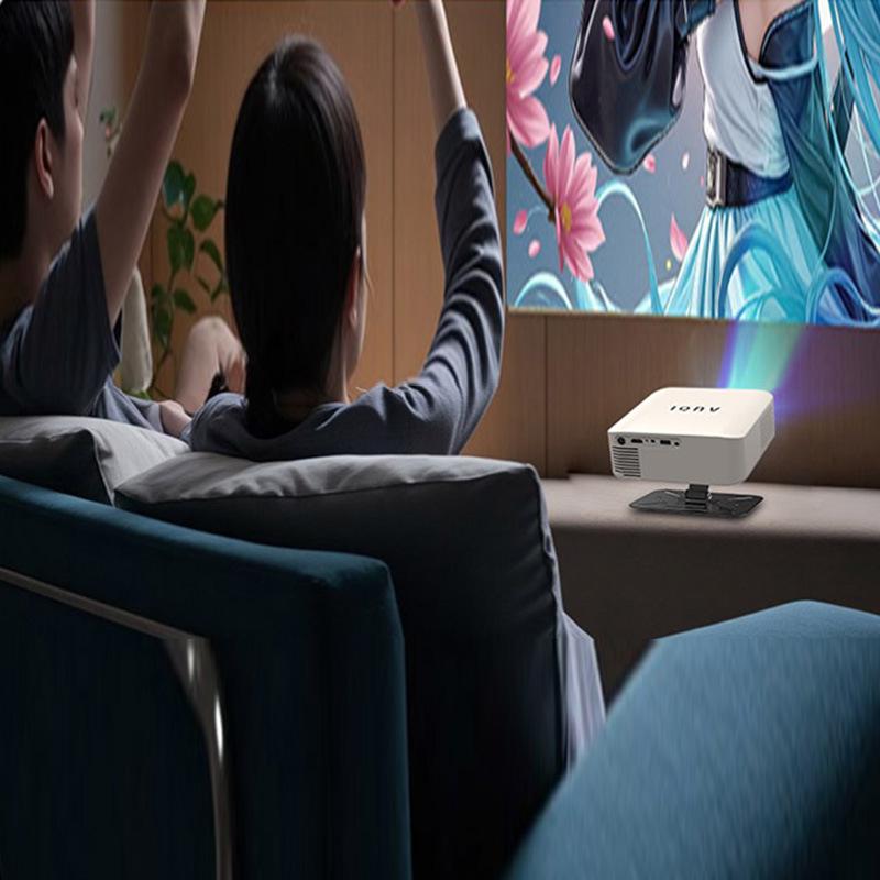 Projetor Portátil HD E-commerce V318: Pan-Tilt Metálico, Projeção Direta na Parede