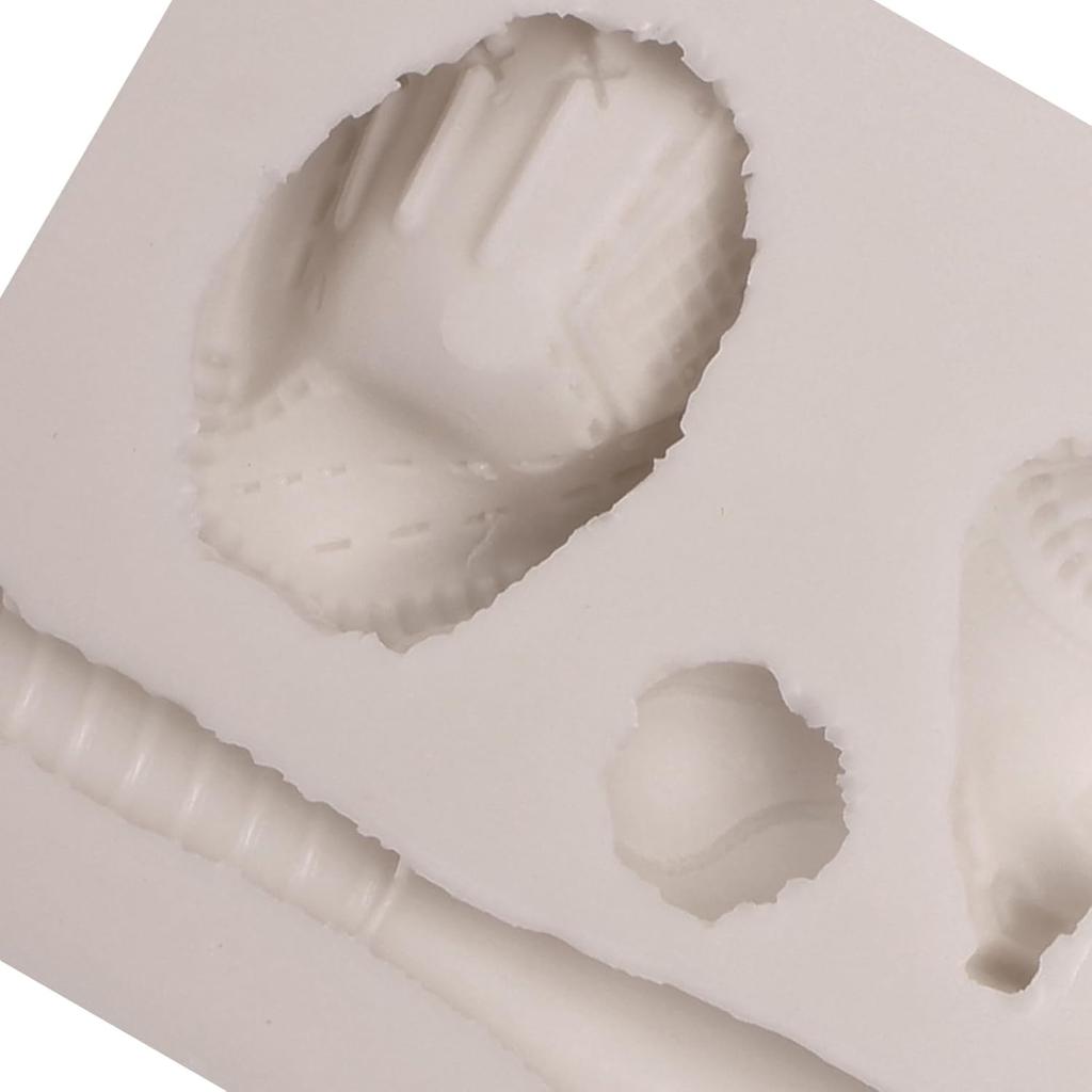 3D Baseball Fondant Molds Sports Ball Silicone Molds Sports Theme Baking Tools for Cake Decoration Chocolate Candy Baking Polymer Clay Cupcake Topper
