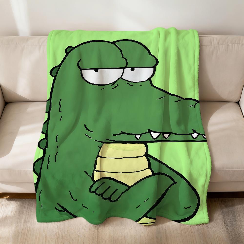Cute Funny Tiger Crocodile Capybara Flannel Soft Warm Plush Blanket Sofa Living Room Pet Hogar Bedroom Gift Home Car Portable