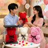 Preserved Rose Flower Bear for Teacher's Day, Christmas, Valentine's, Birthday - Real Flower Gift