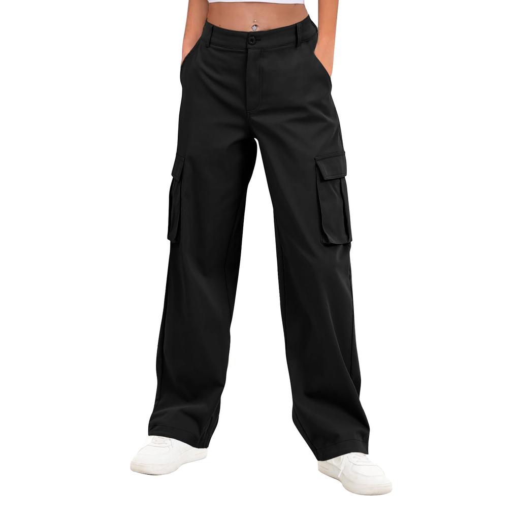 Cargo Pants For Women High Waisted Wide Leg Casual Pants Streetwear Trousers With  Pockets