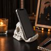 Halloween Skeleton Phone Stand for Desk - Creative Resin Figurine Holiday Decoration for Home