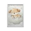Poster Cute Dog On a Cloud Poster Cute Dog On a Cloud, 50X70 Cm, Black Aluminum Frame, 230 Gsm Matte Paper