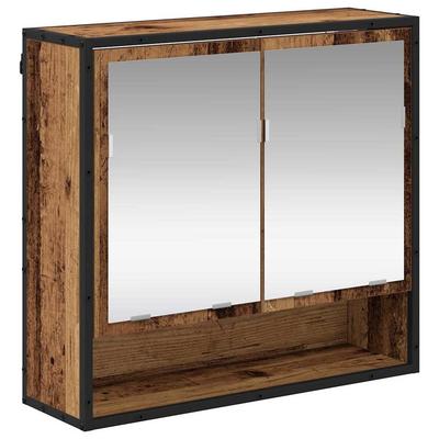 Wall Mounted Shelf with Shelf Reclaimed Wood Look 65 X 20 X 60 Cm