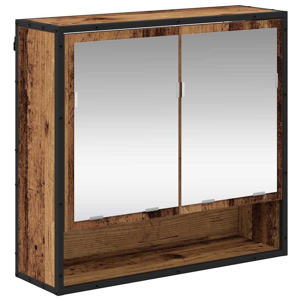Bathroom Furniture Set with Drawers 4 pcs Reclaimed Wood Effect Particleboard