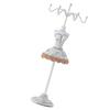 Jewelry Holder Display Necklace Earrings Storage Polyresin Doll Stand with Detachable BracketGrey 2