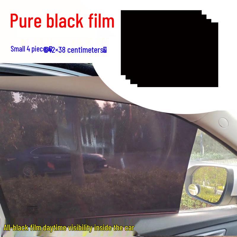 Car Sunshade Static Cling Film - Heat Insulation & Privacy Blackout for Side and Rear Windows.