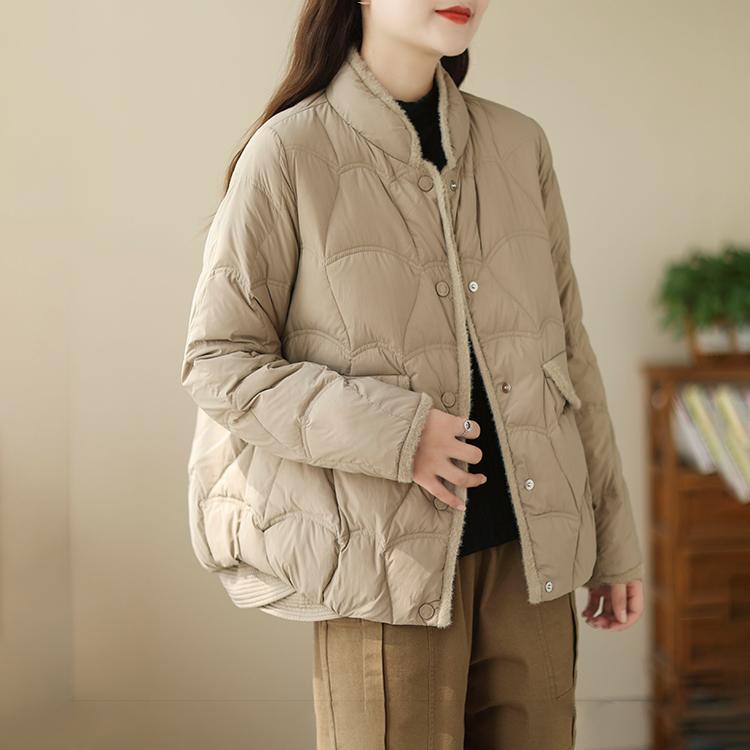 Short Down Jacket Winter Women's Clothing White Duck Down Coat