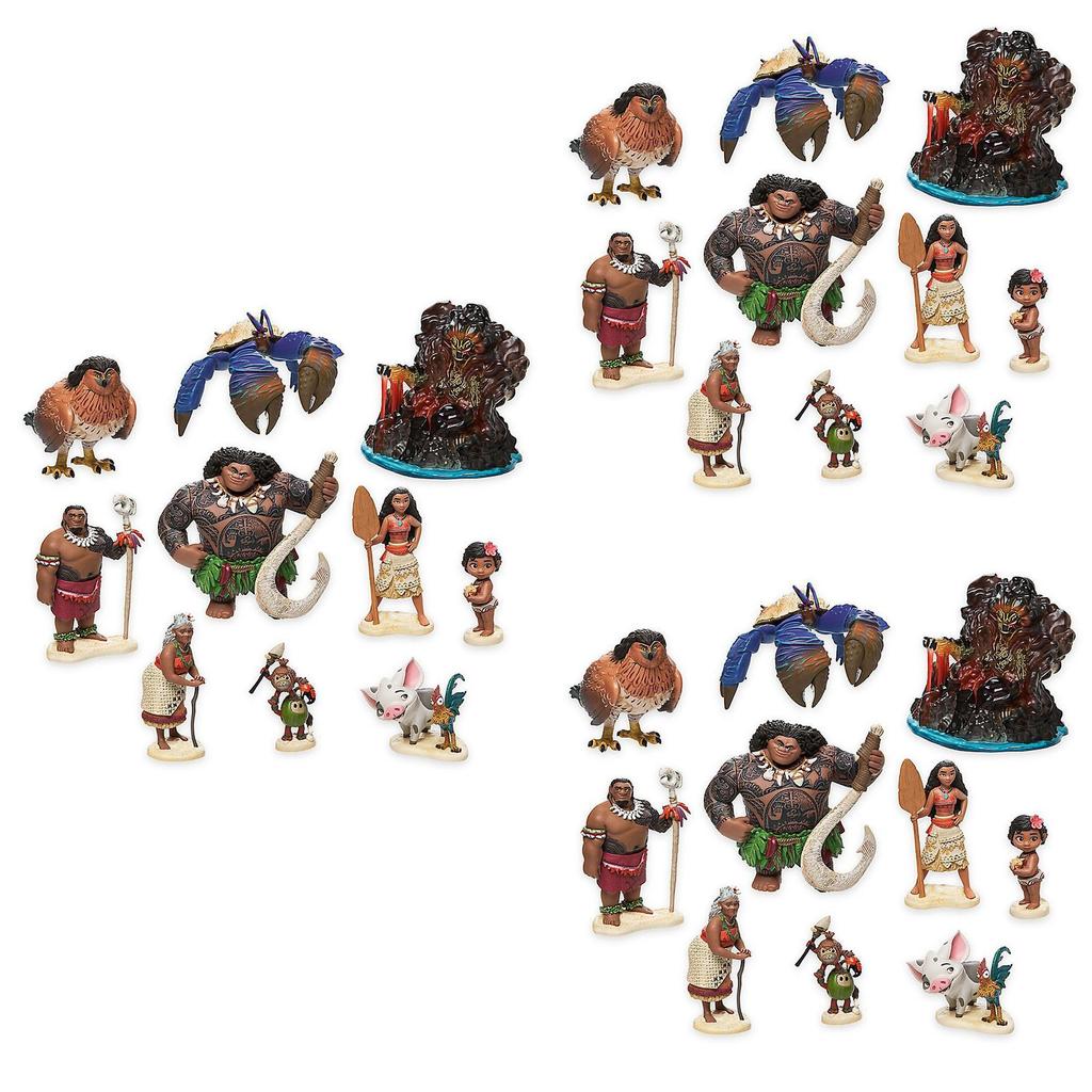 10pz Action Figure Giocattolo Bambole Moana Carine PVC Regalo per Bambini Per Gioco Creativo Decorazione