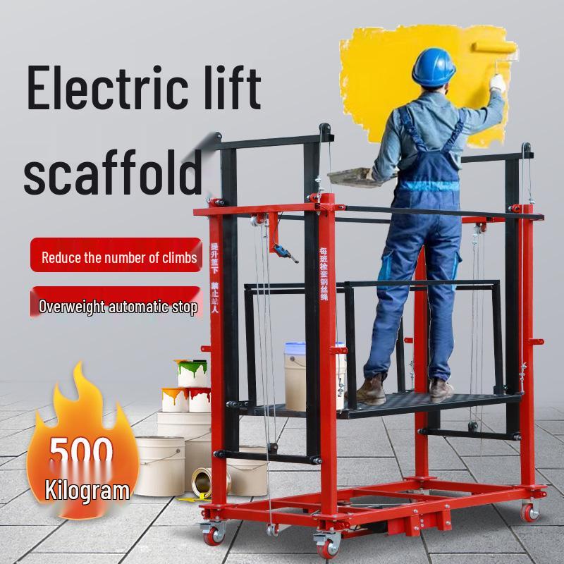Remote-Controlled Electric Scaffolding Lift for Indoor and Outdoor Use