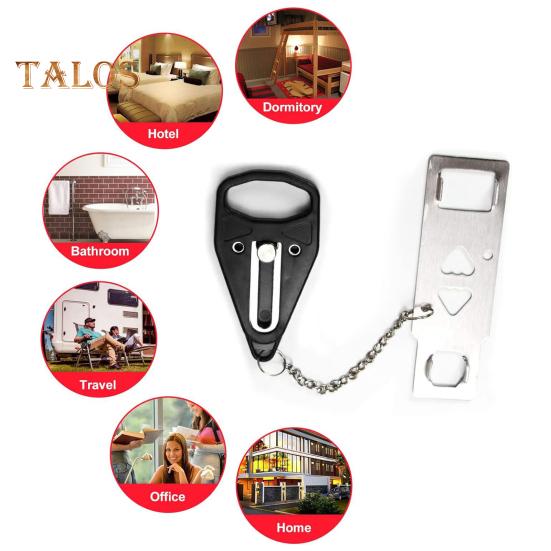 Portable Door Stop Alarm Traveling Hotel Door Lock 120dB Loud Sound Battery Powered Easy Installation Door Stopper Alarm