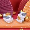 Micro Landscape Resin Desktop Decoration Wealth Fortune Cow Decoration Hold Silver Ingot Sleeping Gold Coin Bag Decoration