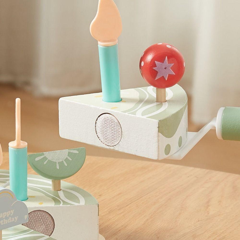 Play House Wooden Cake Model Wooden Kitchen Pretend Toy  Toddlers Boys Girls