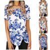 Casual Short Sleeve Loose Tops  Plus Size Tops Button Down Casual Summer T-Shirts For Women's