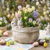 Żywiczny Planter Króliczek Wielkanocny Dekoracyjne Króliki Doniczki Ornament Uroczy Planter w Stylu Nordyckim do Dekoracji Domu, Dziedzińca, Trawnika