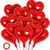 12Pcs Inflatable Heart Foil Balloons 18 Inch Valentine's Day Balloon  Birthday Party