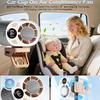 USB Charging Clip On Car Air Conditioner LED Display Mini Clip Fan Waist Clip Fan For Drivers