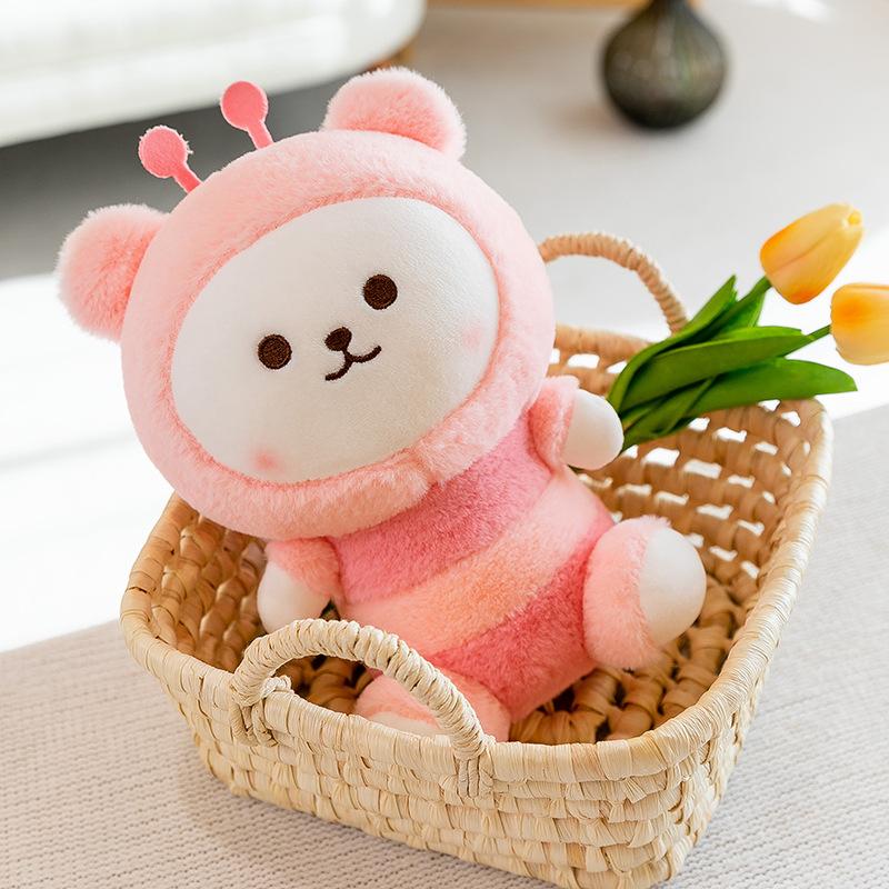 Niedlicher Bienenbär Puppe Bär Wurfkissen Heilpuppe Greifautomat Puppe Souvenir Eventgeschenk
