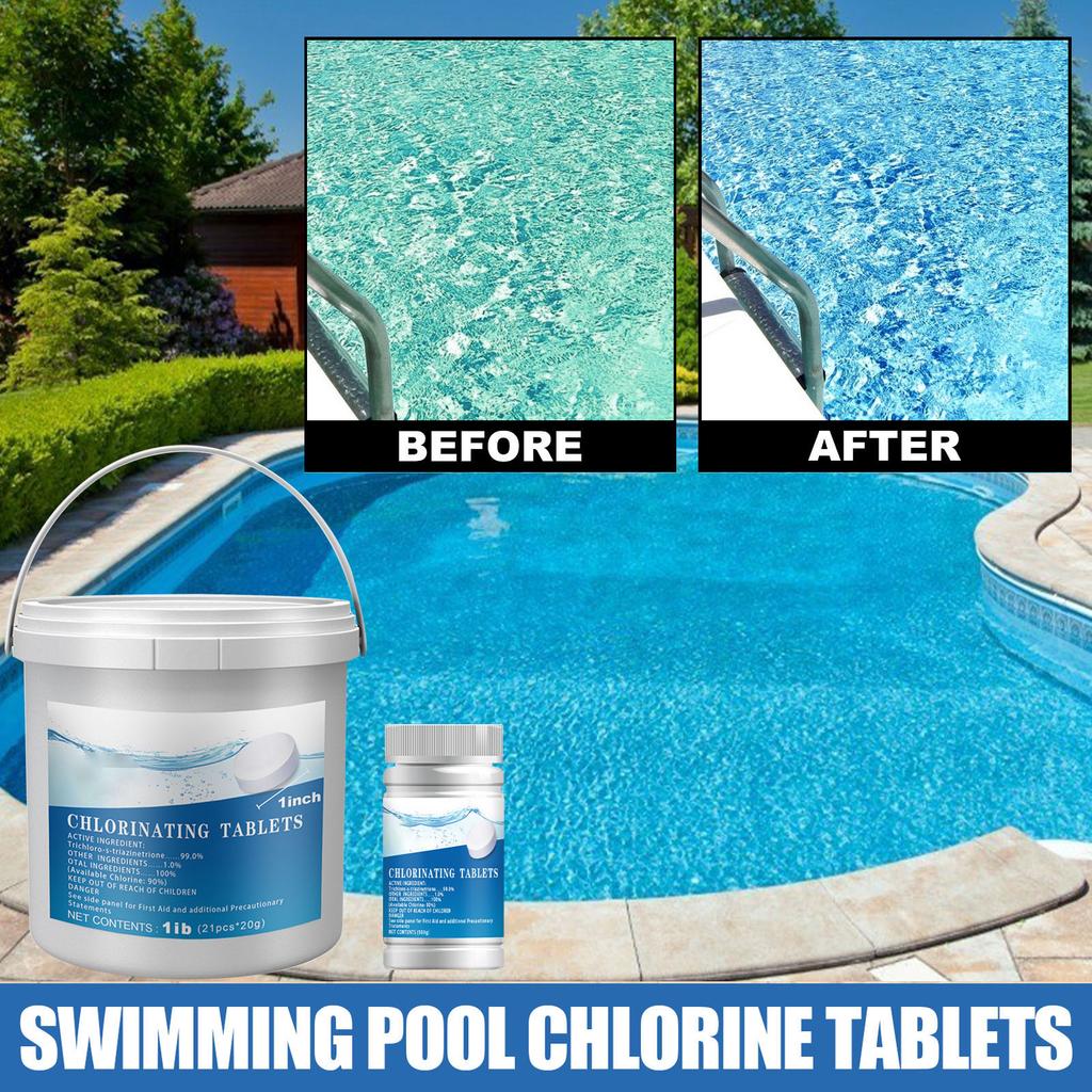 Multifunktionale Chlortabletten für Pools 100g Schnelllösliche Formel sorgt für klare und saubere Poolwasserqualität