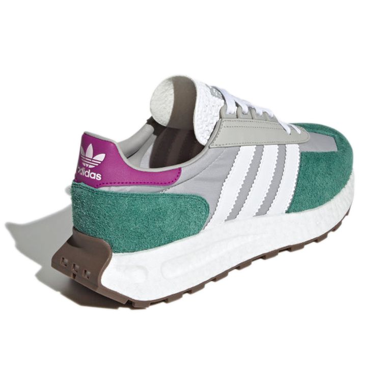 Adidas Retropy E5 Grey Collegiate Green Unisex Sneakers Grey-Three Acid-Orange Grey-Two H03076