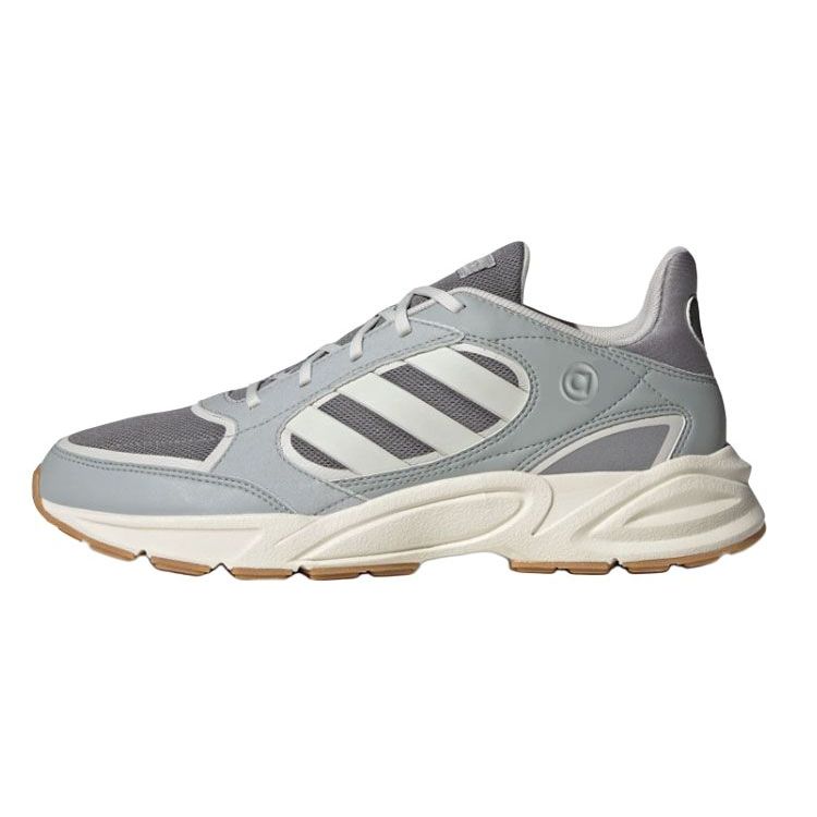 adidas Neo 90S Valasion Retro Síťovina Kůže Tlumení Protiskluzové Odolné Prodyšné Nízké Casual Běžecké Boty Unisex Teniska Šedá HP6767