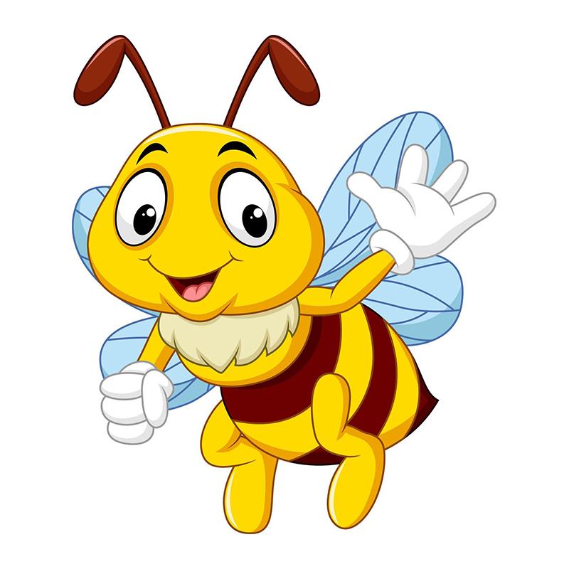 Cartoon kleine Biene hält Honig Aufkleber auf dem Auto Vinyl Aufkleber wasserdichte Dekoration Autoaufkleber