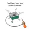 Mini Portable Foldable Outdoor Camping Stove with Square Burner