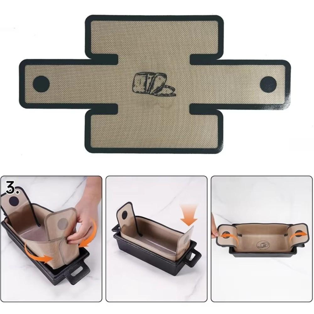 Non-Stick Bread Loaf Pan Liners Silicone Toast Sheet Liner Bread Baking Mat  Oven Safe