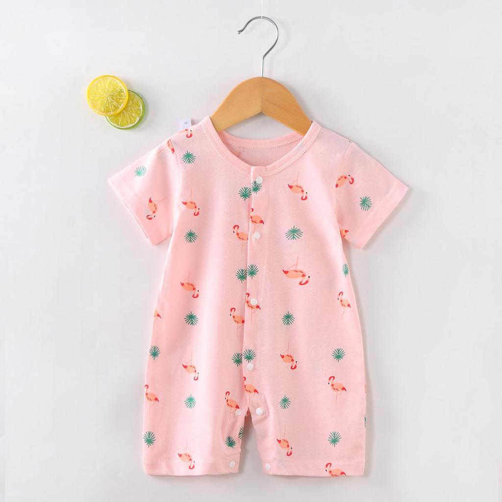 2026 Newborn Short Sleeve Jumpsuit Romper - Thin Style Bodysuit Pajamas