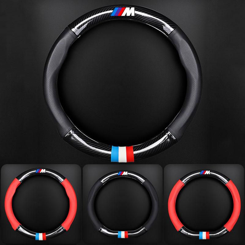 Car Steering Wheel Cover Breathable Anti Slip PU Leather Steering Cover For BMW M E34 E36 E60 E90 E46 E70 F20 F30 X5 X6 X1 M3 M5 M6 E71 F01 F02 F87