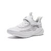 Anta Comfortable Versatile Shock Absorbing Wear Resistant Breathable Low Top Running Shoes Kids Sneakers White Gray A312425513-6