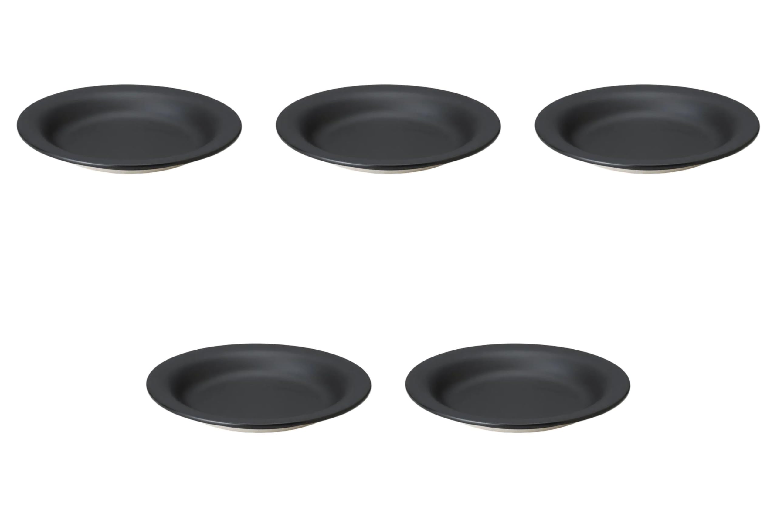 

Set of 5 Black Yanagawa Plates x Yanagawa Banko Direct Setomonohonpo (Large) [20.2 2.5 cm] Pot, Ware, Fire, чёрный