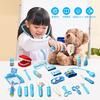 Cute Stone Doctor Play Set, 30-Piece Educational Toy Set, Food Sanitation Inspected, Pretend Play, Dentist Play, Storage Case, Light & Sound Effects,