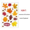 Thanksgiving Turkey & Autumn Maple Leaf Wall Stickers