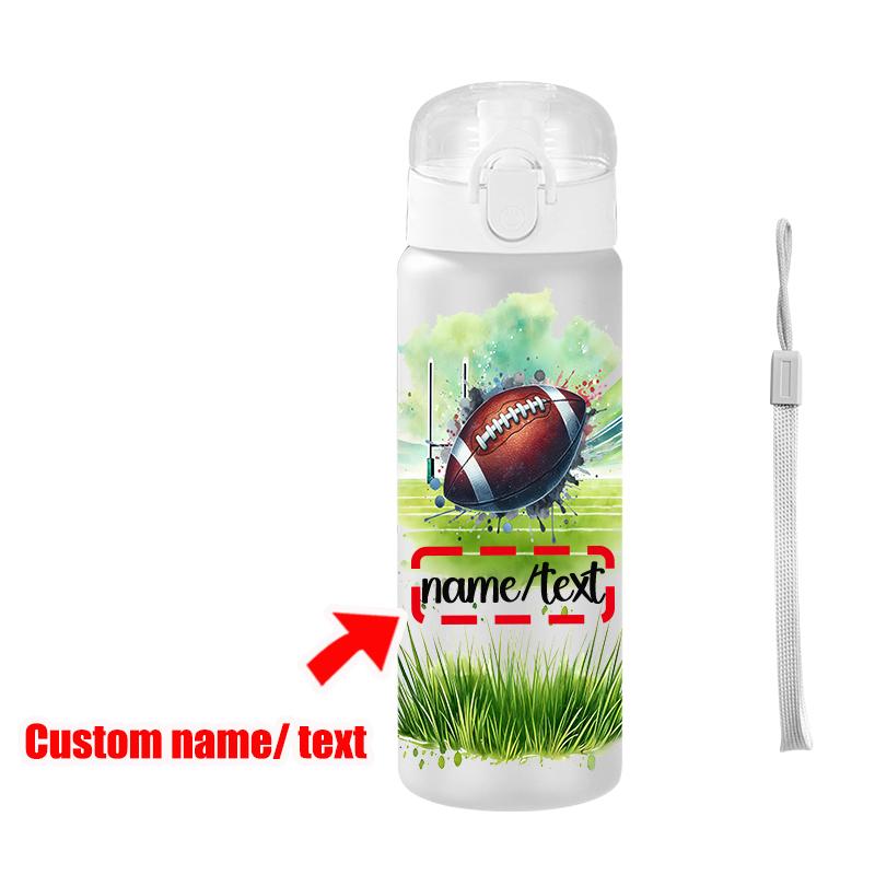 1pc Custom Football, Scale Pattern Water Cup 780ml/26oz Outdoor Travel Leak-Proof Rope Plastic Water Bottle Football Game Gift белый