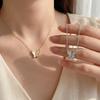 Shell Pendant Butterfly Pendant Necklace Fashion Stainless Steel Choker  For Women